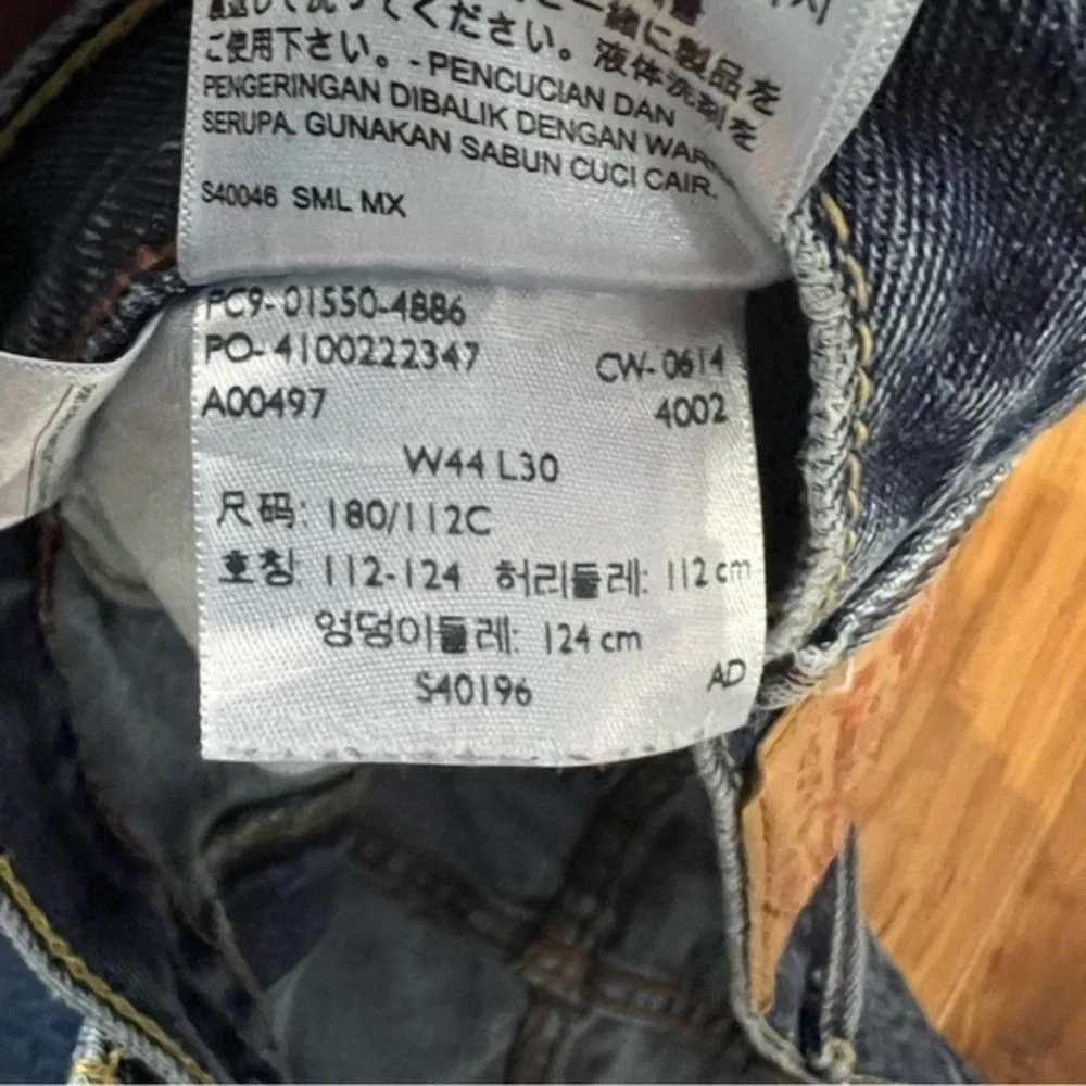 Levi's‎ 550 men's 44x30 jeans W 44 L 30 dark denim blue pockets red tag Work